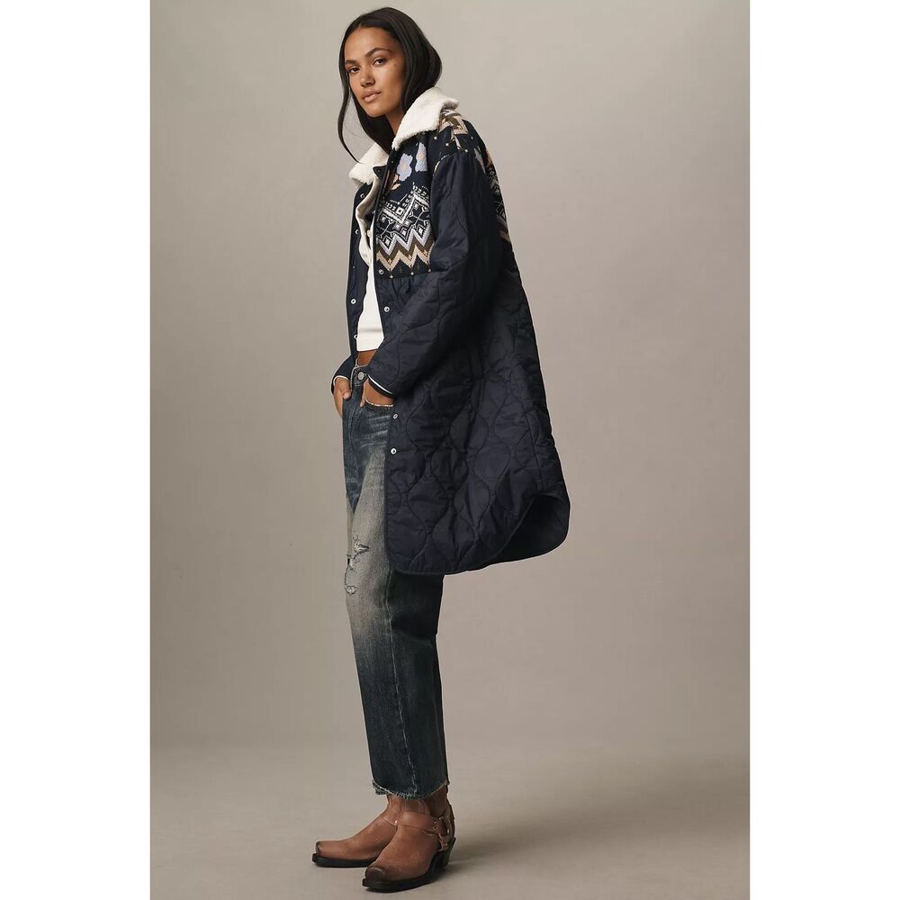 Anthropologie Fairisle Mix Liner Jacket - Picture 4 of 10